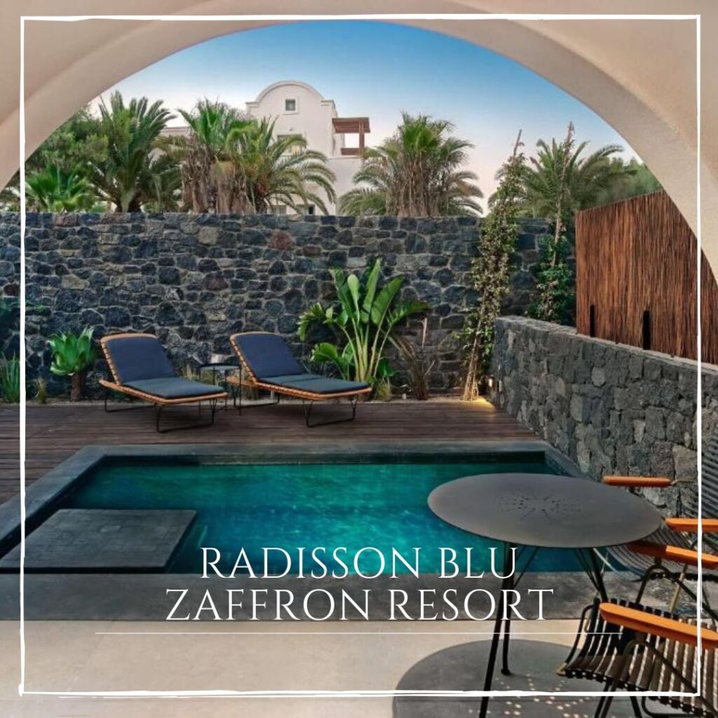 Radisson Blu Zaffron Resort hôtel piscine privée Santorin
