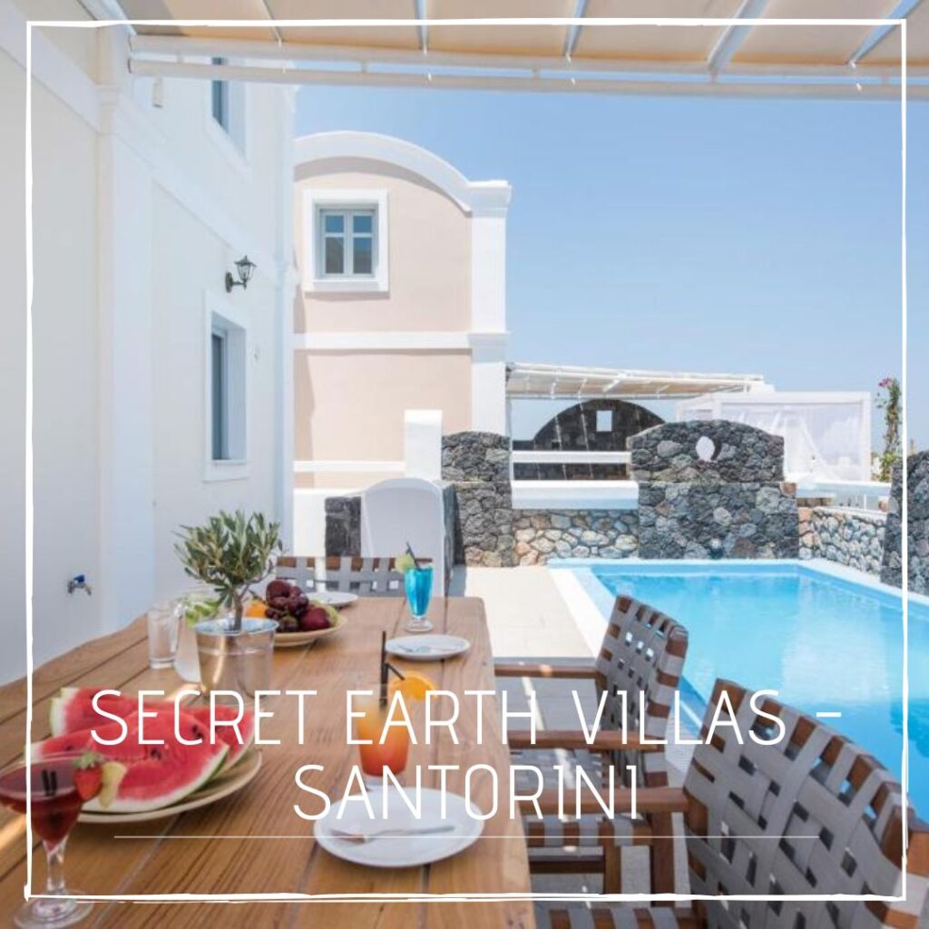 Secret Earth Villas hôtel piscine privée Santorin