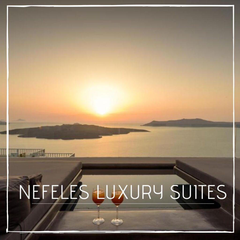 Nefeles Luxury Suites hôtel piscine privée Santorin Fira