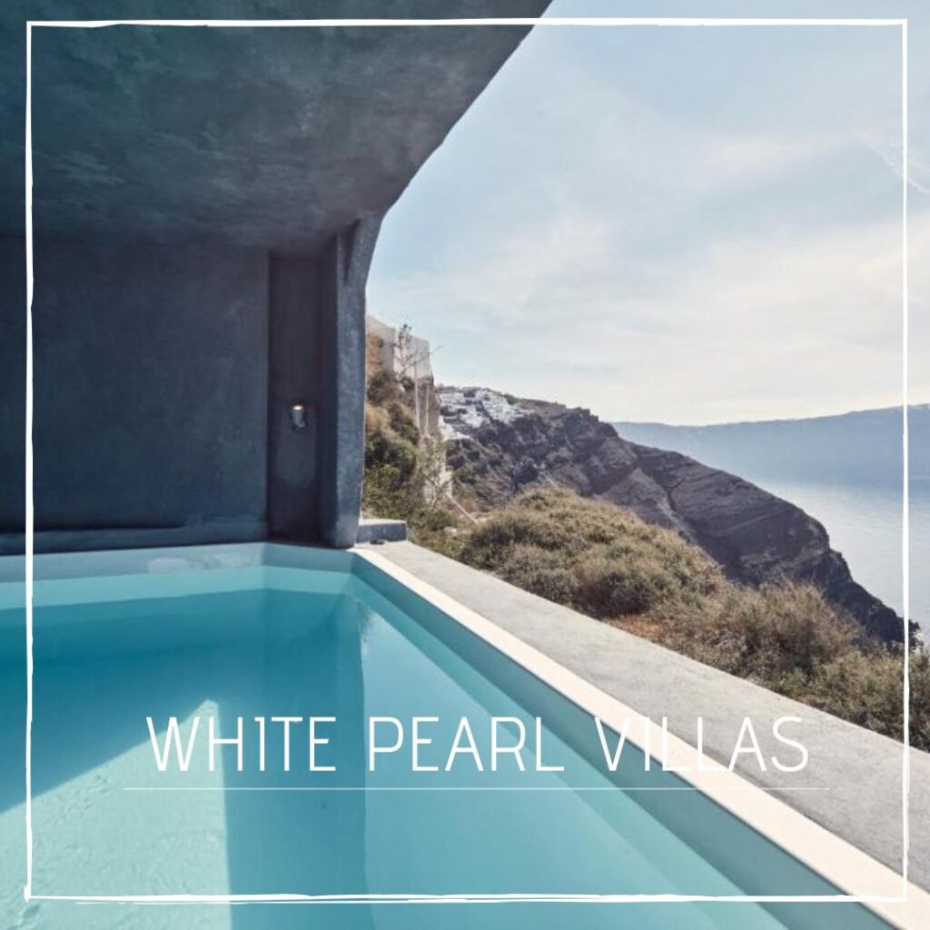 White Pearl Villas hôtel piscine privée Oia Santorin
